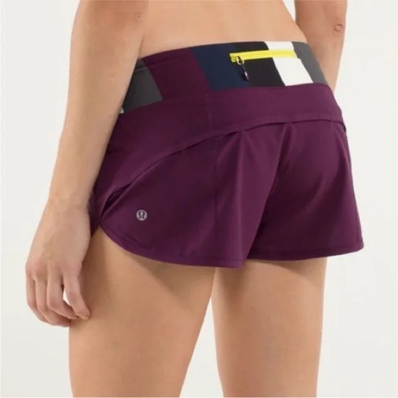 Lululemon burgundy shorts est 4 - Picture 1 of 4